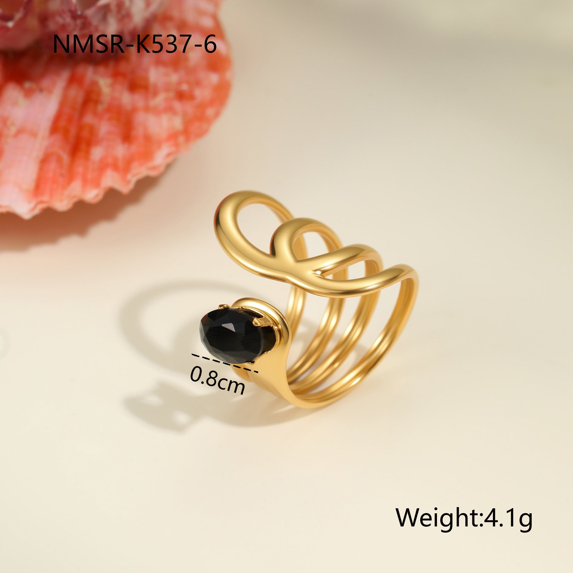 Wholesale light luxury ring that does not fade open ring